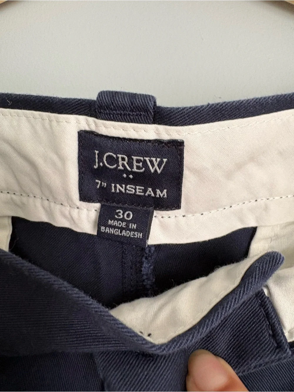 J. Crew Navy Cotton Bermuda Shorts